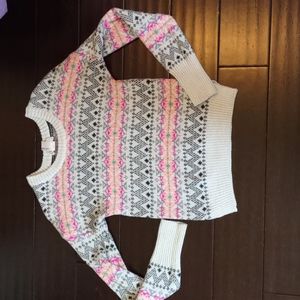 Juniors bright colored sweater like new Medium